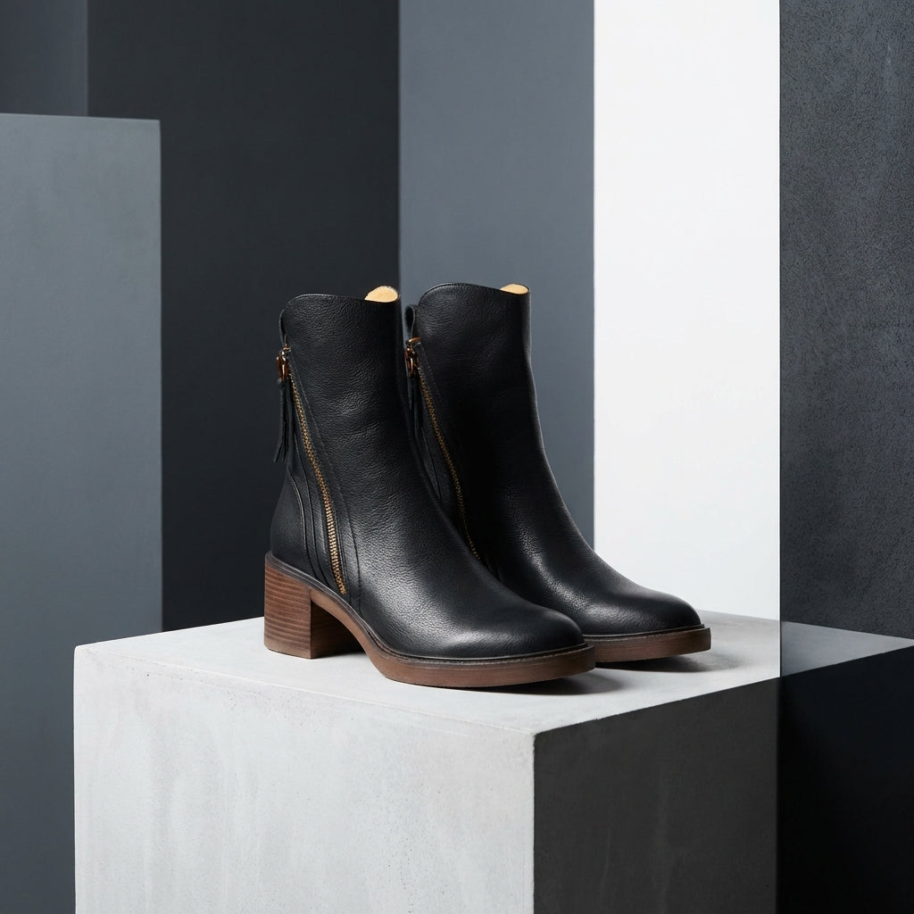 Women’s Leather Side-Zip Everyday Boots