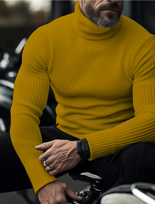 Men’s Slim-Fit Ribbed Turtleneck Sweater
