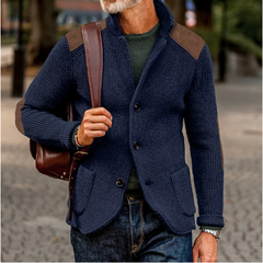 Men’s Chunky Knit Cardigan Blazer