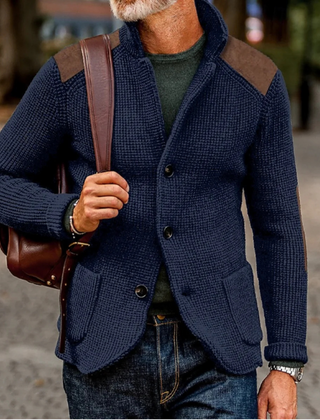 Men’s Chunky Knit Cardigan Blazer