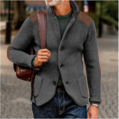 Men’s Chunky Knit Cardigan Blazer