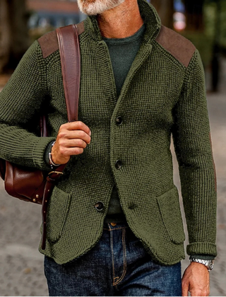 Men’s Chunky Knit Cardigan Blazer