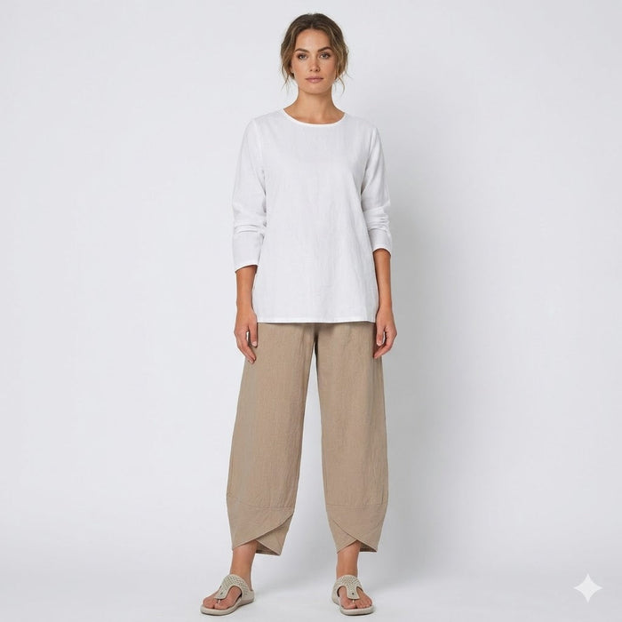 Women’s Relaxed Linen-Blend Trousers