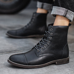 Men’s Leather-Look Ankle Boots