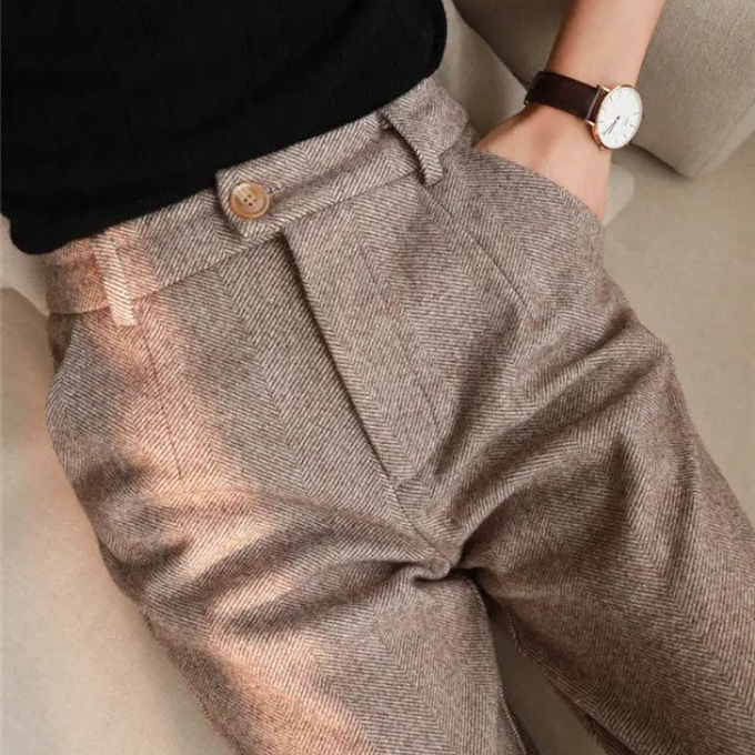Men’s Tailored Herringbone Trousers
