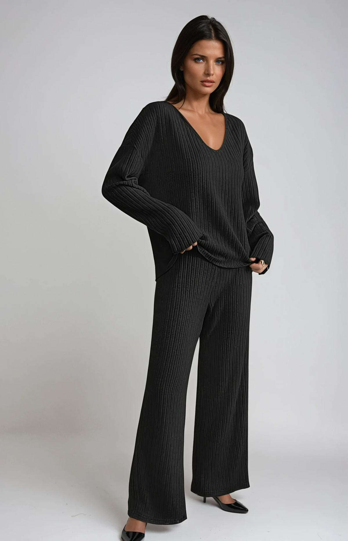 Women’s Ribbed Knit Lounge Set