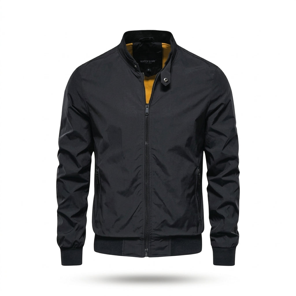 Men’s Lightweight Pocket Detail Jacket in Black