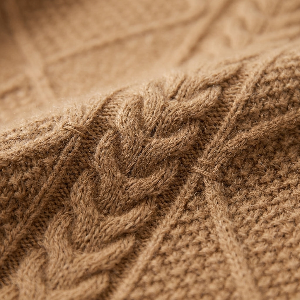 Women’s Cable-Textured High-Neck Jumper