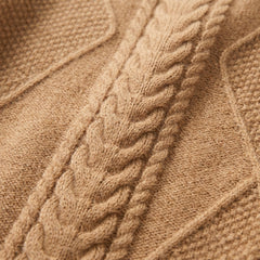 Women’s Cable-Textured High-Neck Jumper