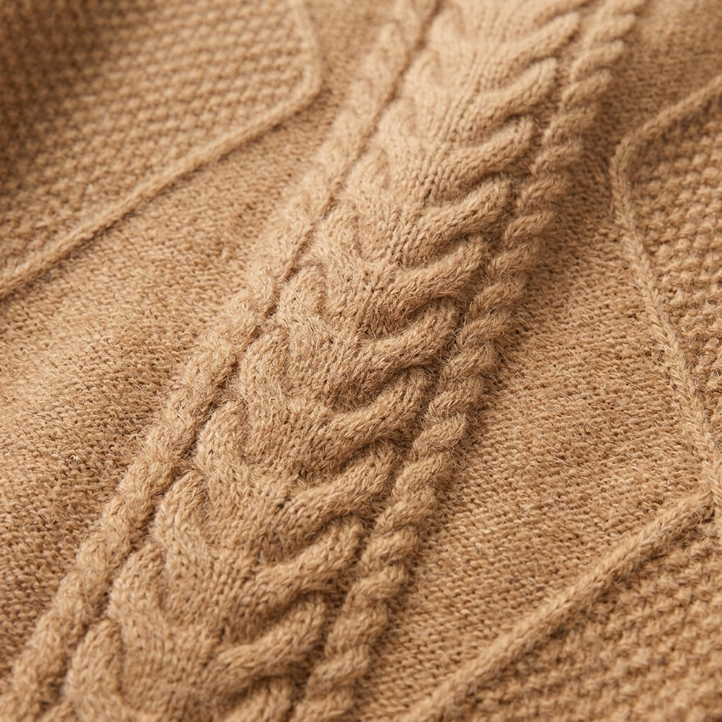 Women’s Cable-Textured High-Neck Jumper