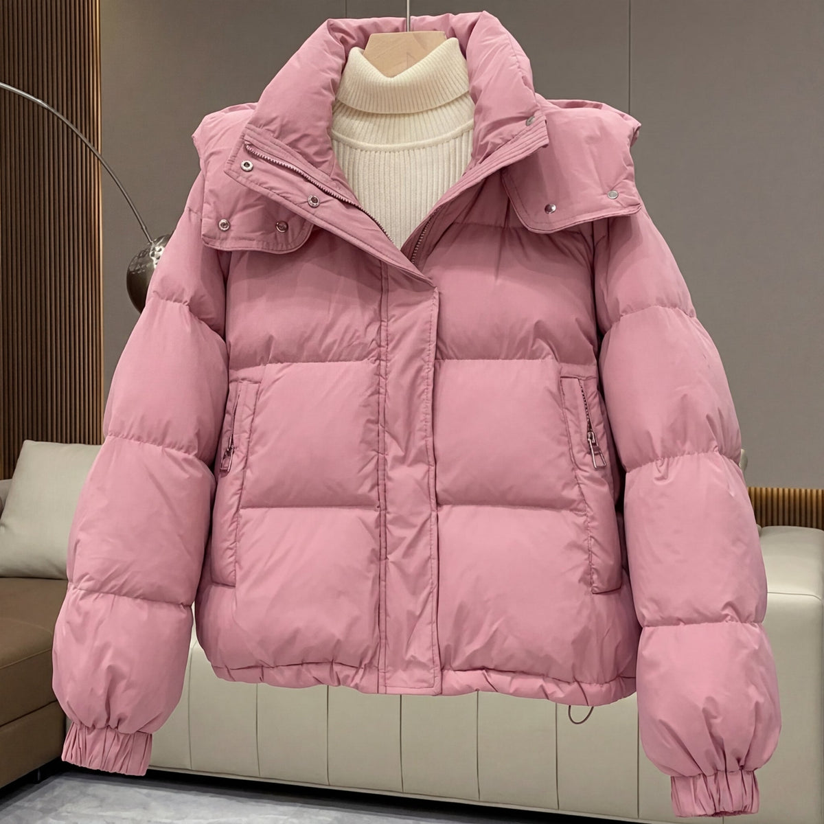Valentina Quilted Women's Puffer Jacket - Pink