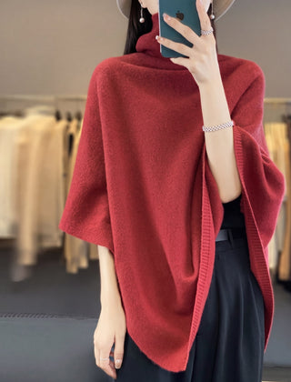 Women's Milan Fine Knit Shawl Jacket - Red