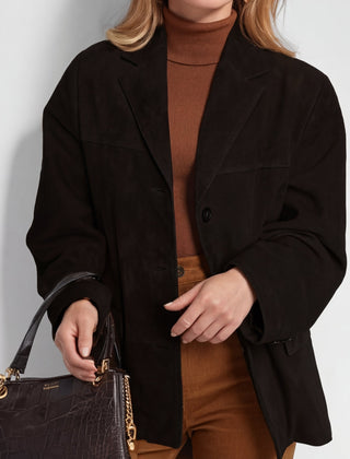 Avery Wool Blend Women's Overcoat - Black