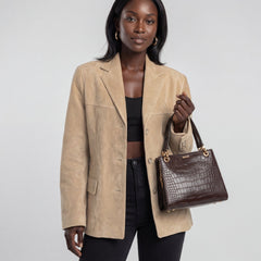 Avery Wool Blend Women's Overcoat - Cream
