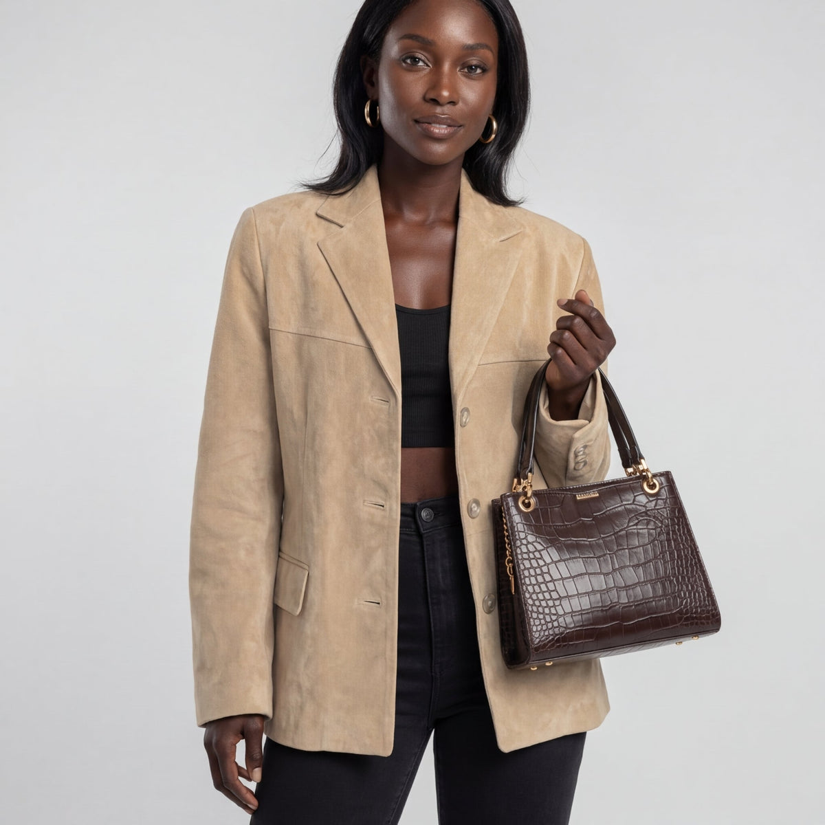Avery Wool Blend Women's Overcoat - Cream