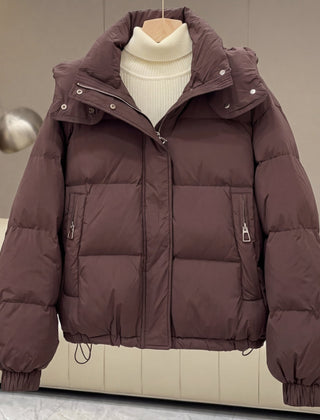 Valentina Quilted Women's Puffer Jacket - Brown