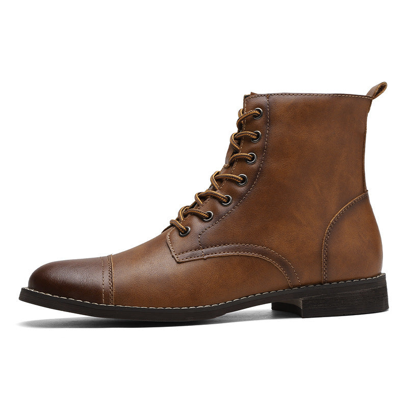 Men’s Leather-Look Ankle Boots