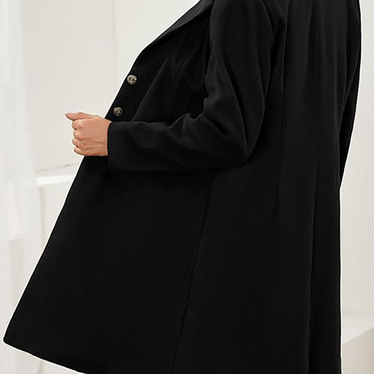 Women’s Tailored Longline Wool-Blend Coat