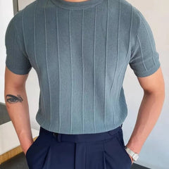 Men’s Ribbed Knit T-Shirt