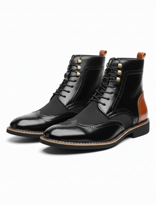 The Brogue & Rogue Men's Boots - Black