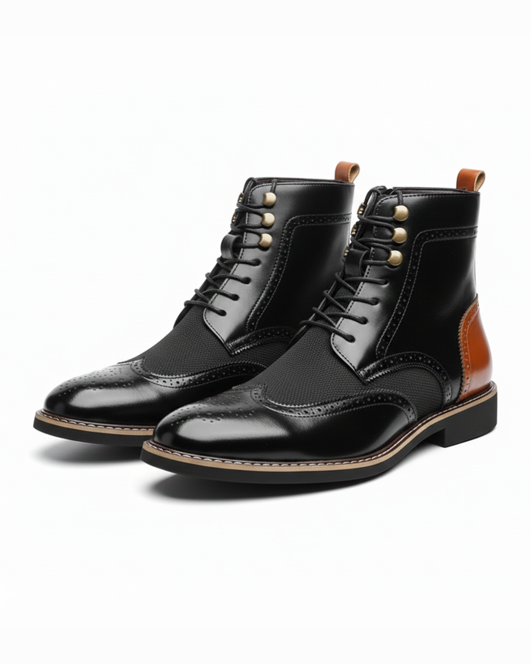 The Brogue & Rogue Men's Boots - Black