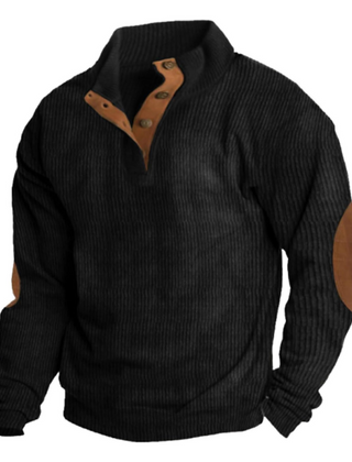 Men’s Corduroy Quarter-Button Sweatshirt