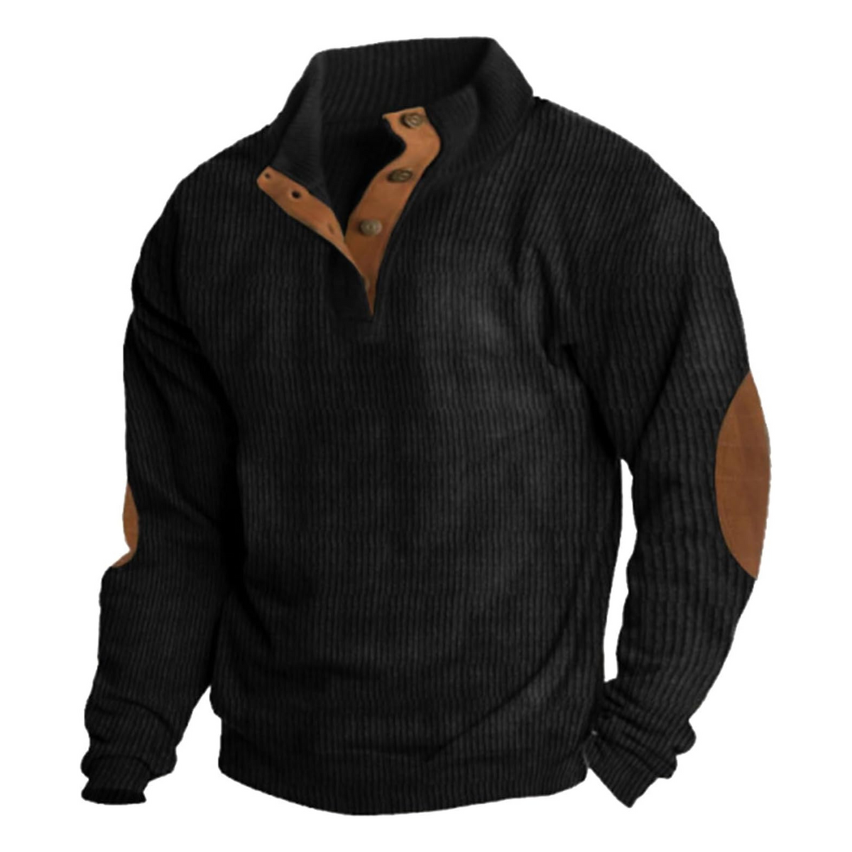 Men’s Corduroy Quarter-Button Sweatshirt