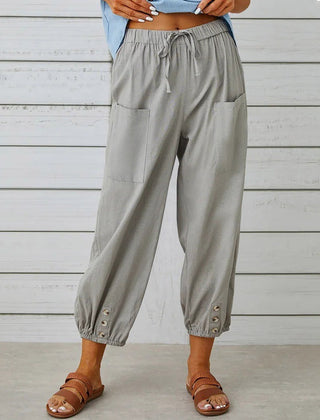 Women’s Relaxed Drawstring Cropped Trousers