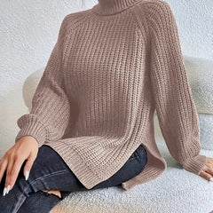Women's Houstona Turtleneck Jumper - Khaki