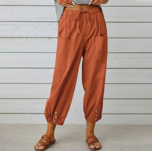 Women’s Relaxed Drawstring Cropped Trousers