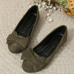 Women’s Bow-Detail Suede-Look Flats