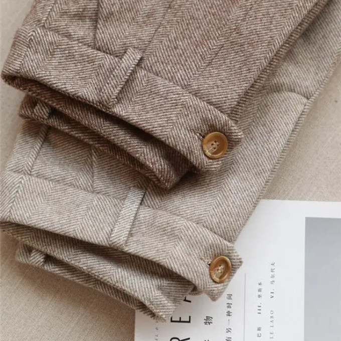 Men’s Tailored Herringbone Trousers