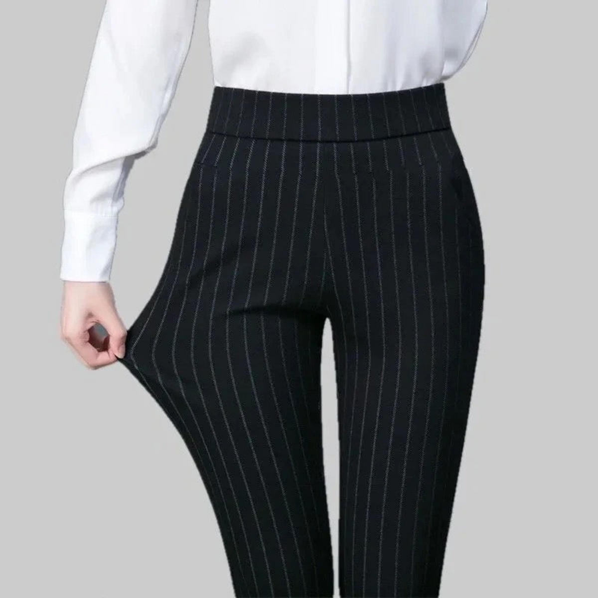 Women’s High-Waist Stretch Tapered Trousers