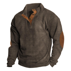 Men’s Corduroy Quarter-Button Sweatshirt