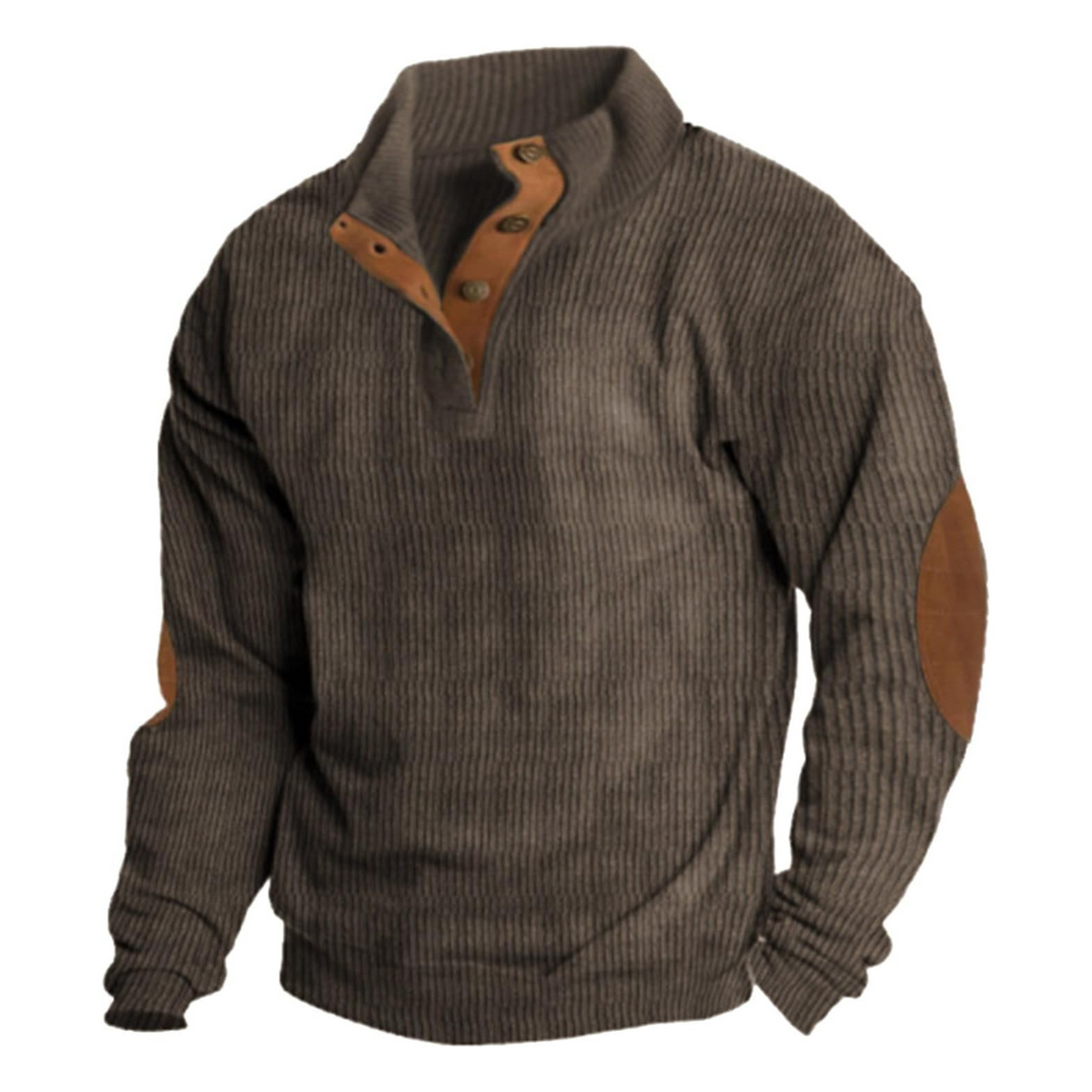 Men’s Corduroy Quarter-Button Sweatshirt