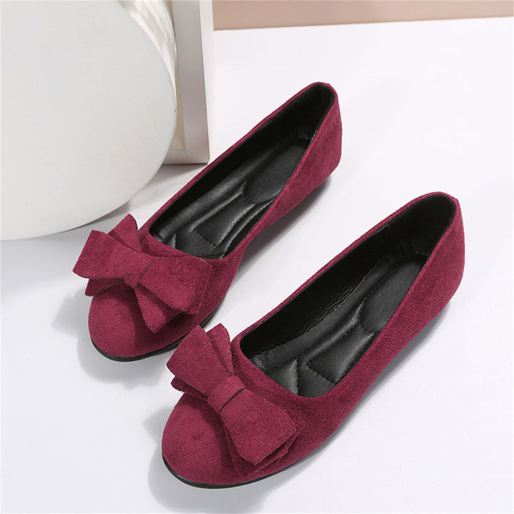 Women’s Bow-Detail Suede-Look Flats