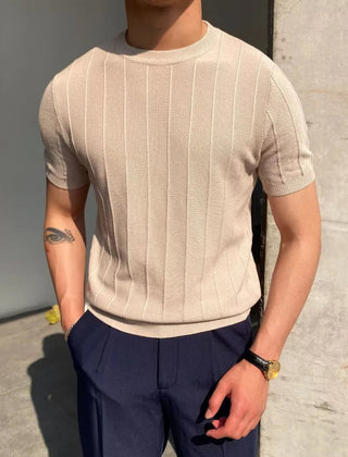 Men’s Ribbed Knit T-Shirt