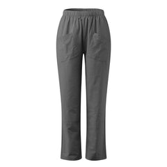 Women’s Cotton Linen Elastic-Waist Trousers