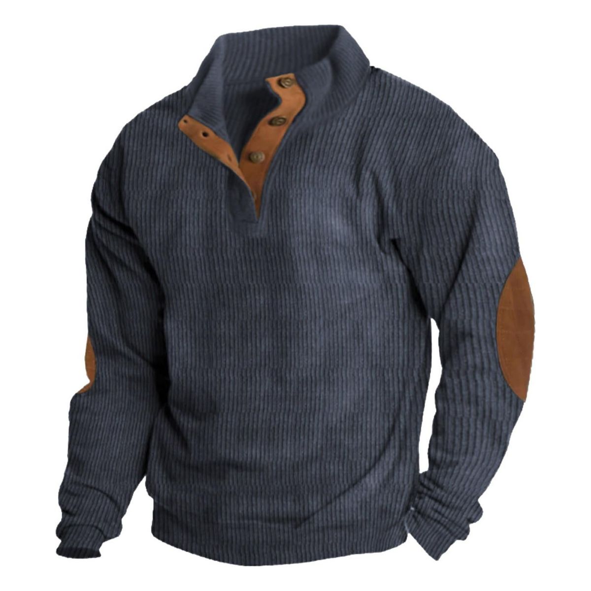 Men’s Corduroy Quarter-Button Sweatshirt