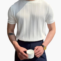 Men’s Ribbed Knit T-Shirt
