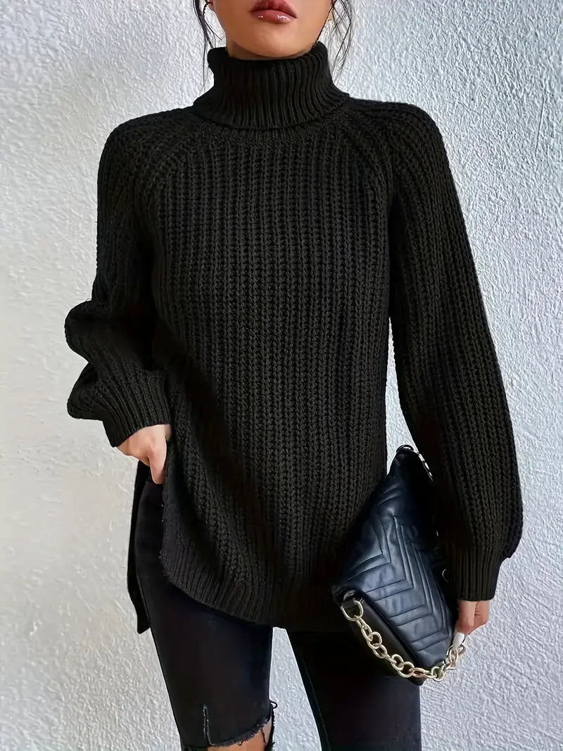 Women's Houstona Turtleneck Jumper - Black