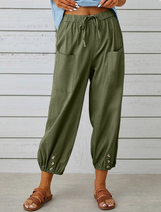 Women’s Relaxed Drawstring Cropped Trousers
