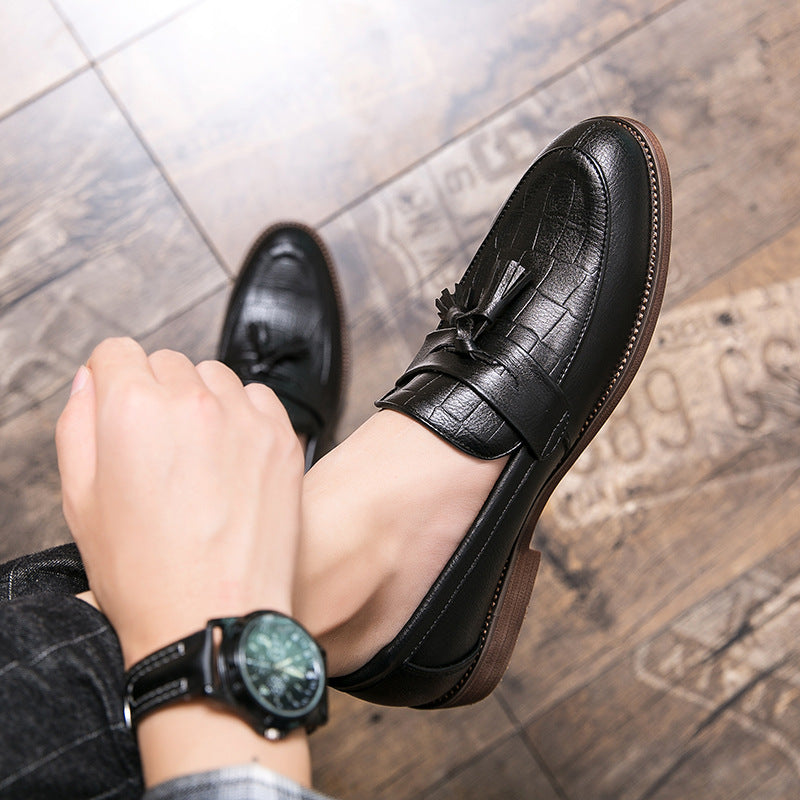 Men’s Leather-Look Tassel Loafers
