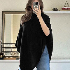 Élise Knit Women's Cape - Black