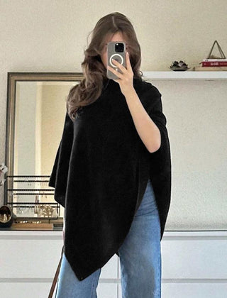 Élise Knit Women's Cape - Black