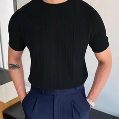 Men’s Ribbed Knit T-Shirt