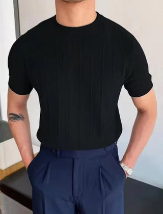 Men’s Ribbed Knit T-Shirt