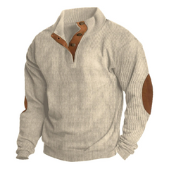 Men’s Corduroy Quarter-Button Sweatshirt