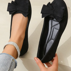 Women’s Bow-Detail Suede-Look Flats