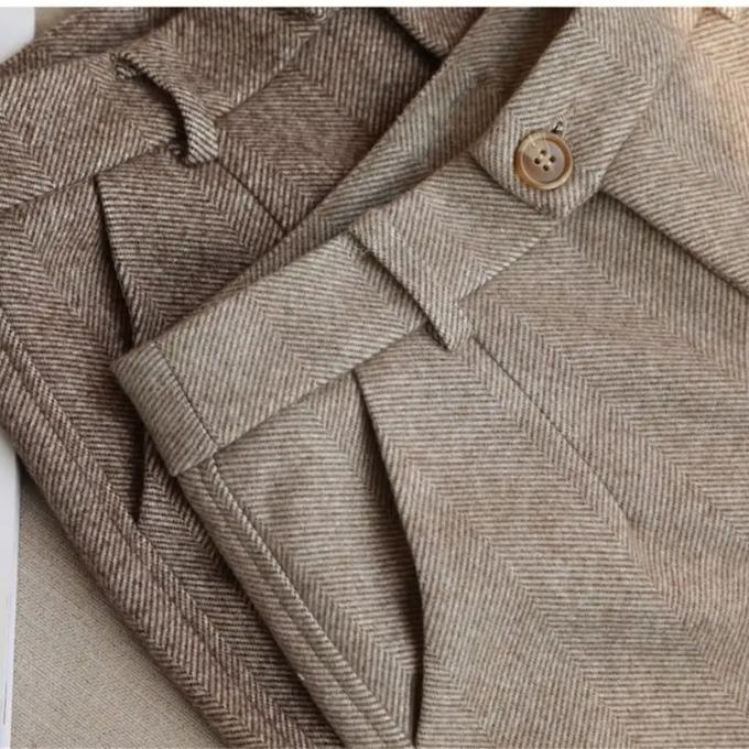Men’s Tailored Herringbone Trousers